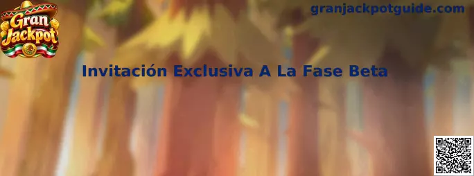 Ilustración informativa sobre la invitación exclusiva a la fase beta de Gran Jackpot y la verificación del acceso